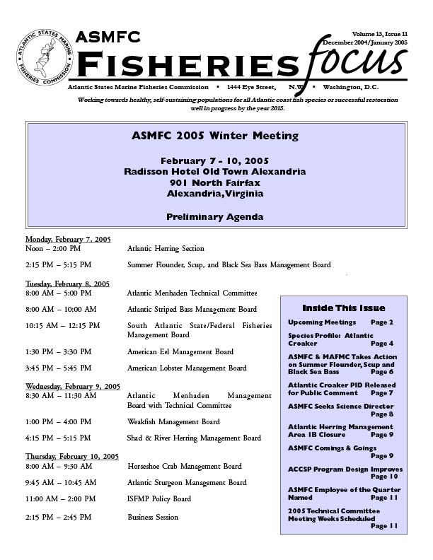 Fisheries Focus — December 2004/January 2005 issue