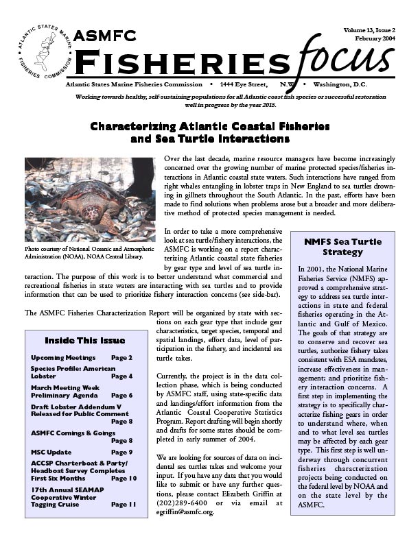 Fisheries Focus — February 2004