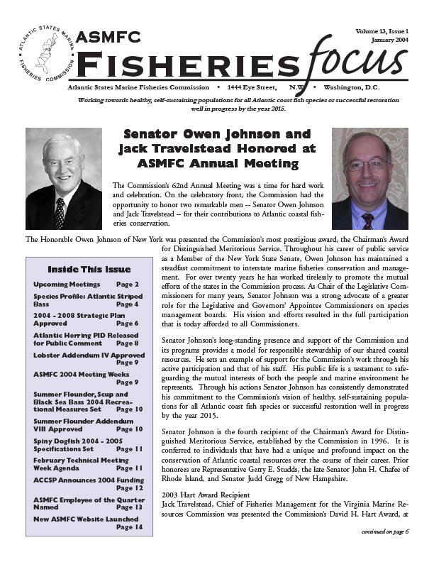 Fisheries Focus — January 2004 issue