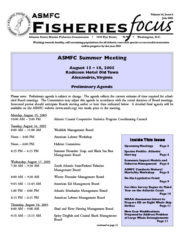 Fisheries Focus — July 2005 issue