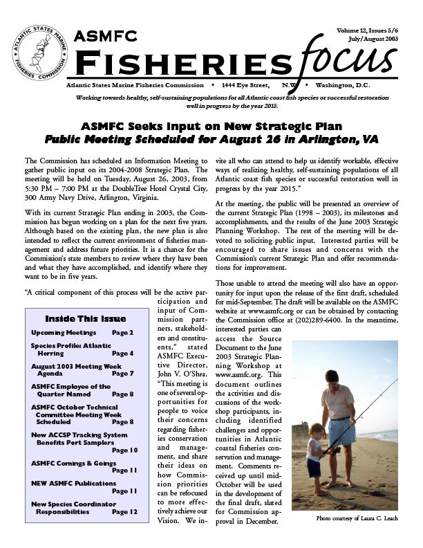 Fisheries Focus — July/August 2003 issue