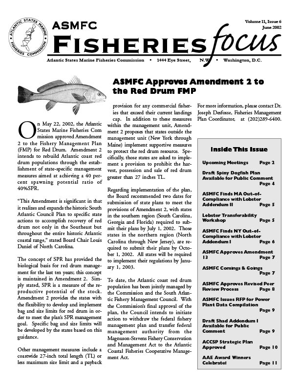 Fisheries Focus — June 2002 issue