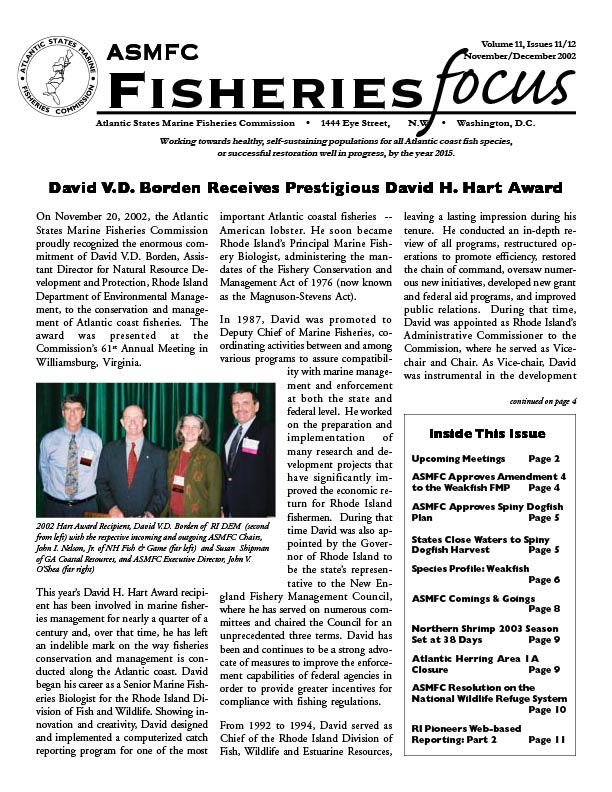 Fisheries Focus — November/December 2002 issue