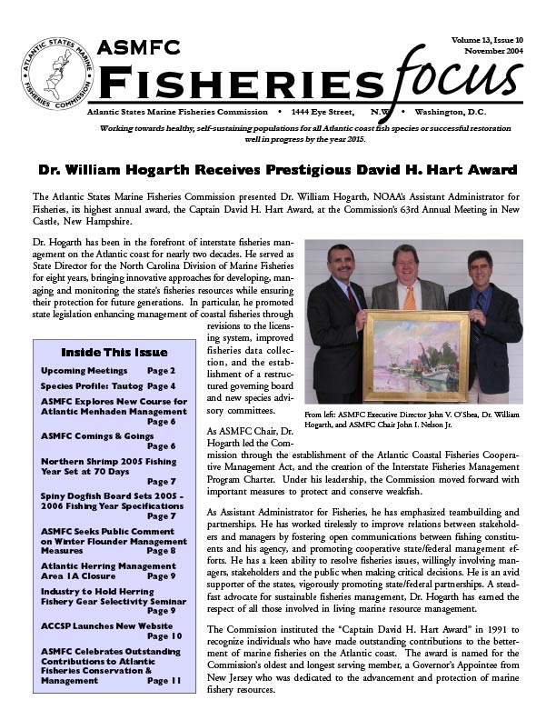 Fisheries Focus — November 2004 issue