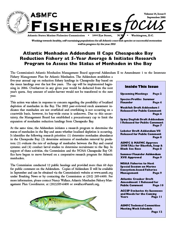 Fisheries Focus — September 2005 issue